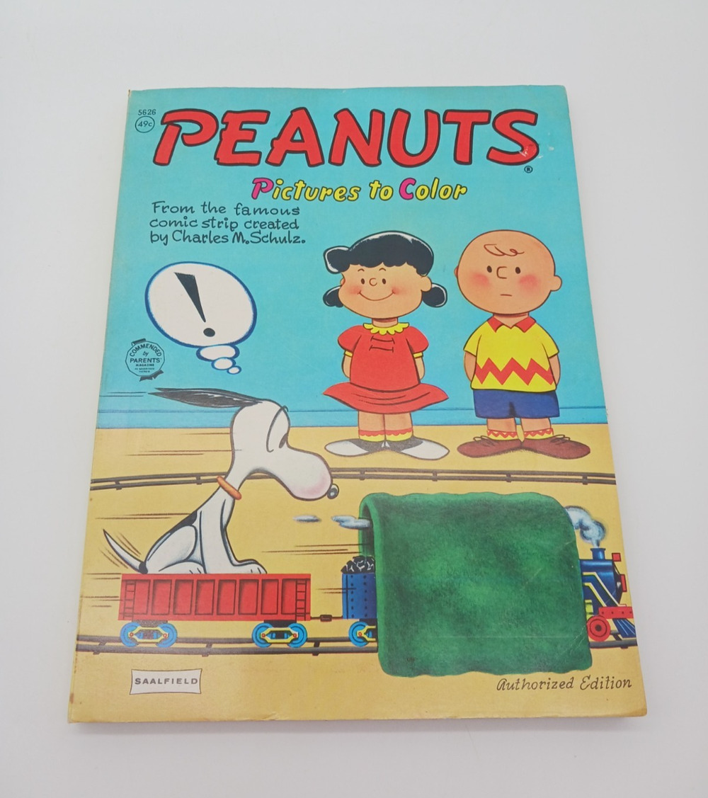 VTG 1959 Peanuts Pictures to Color Coloring Book 5626 Saalfield Charles Schulz